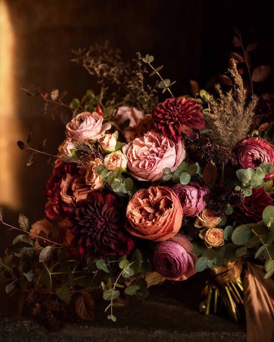 Bloom Florist — pink autumnal bouquet